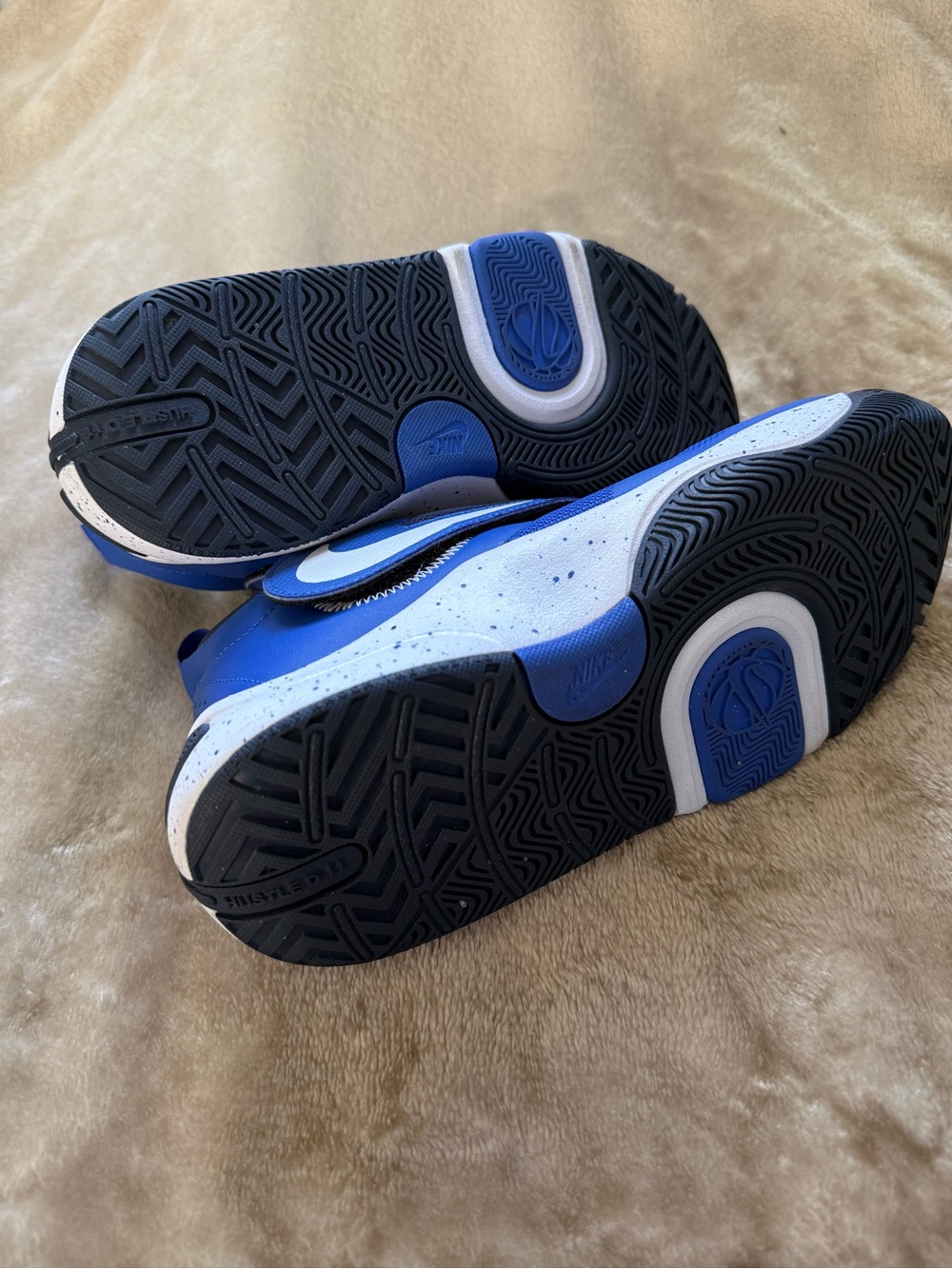 Nike Kids Royal Blue and White Strap Sneakers - Picture 6 of 7